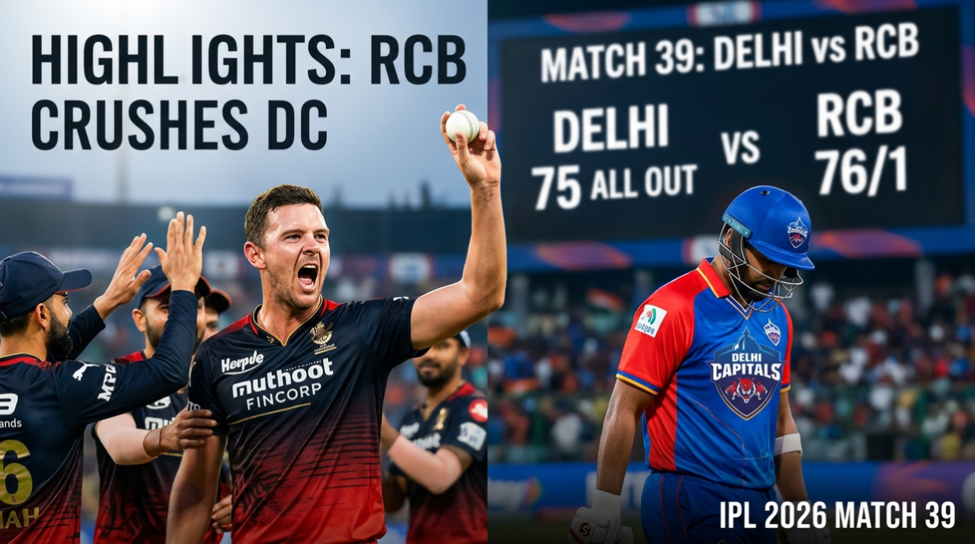 DC vs RCB 2026 IPL Match Highlights and Scorecard
